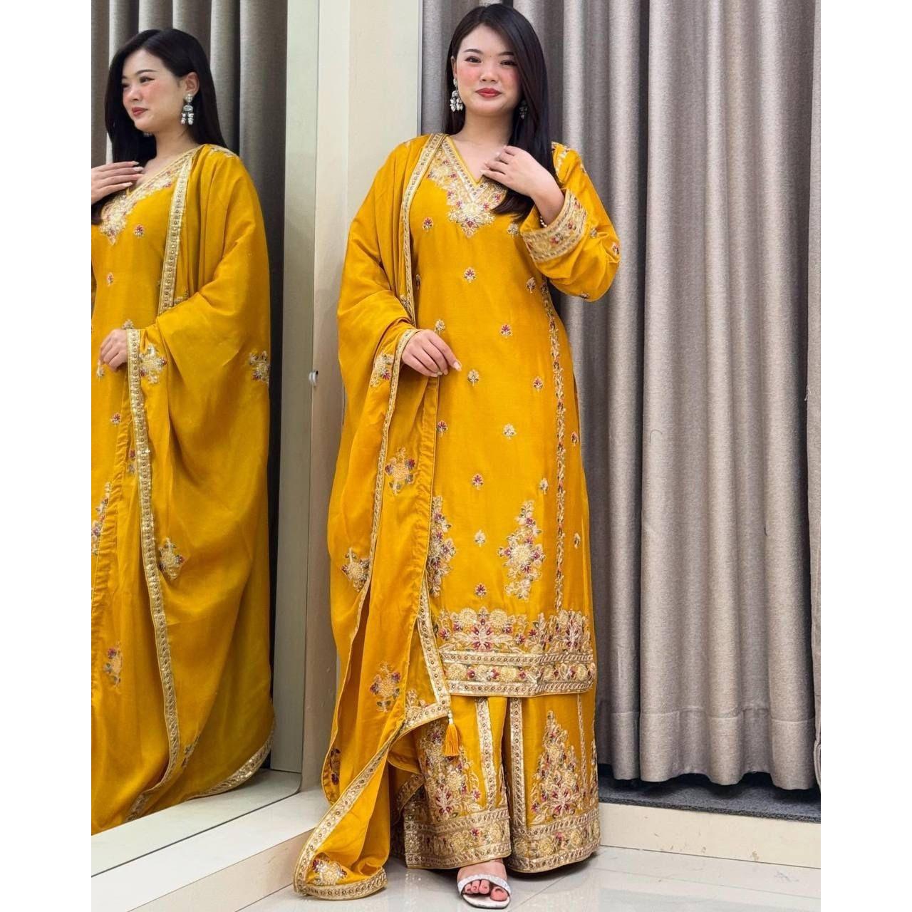 Bollywood Designer Paksiatni Sharara Suit Indian Party Wear Ethnic Salwar Kameez L-40