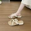 Slippers Women's Summer Wear 2025 New Retro Niche Sandals Korean Version Fairy Flat-bottomed Vacation Seaside Beach Shoes