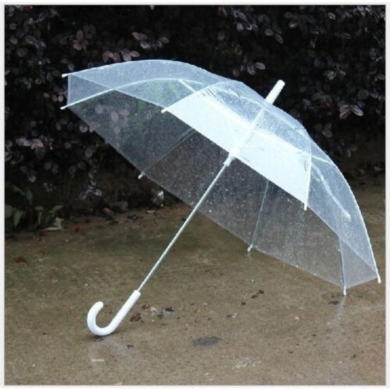 Fashion Transparent Clear Rain Umbrella Parasol PVC Dome Wedding Party Favor