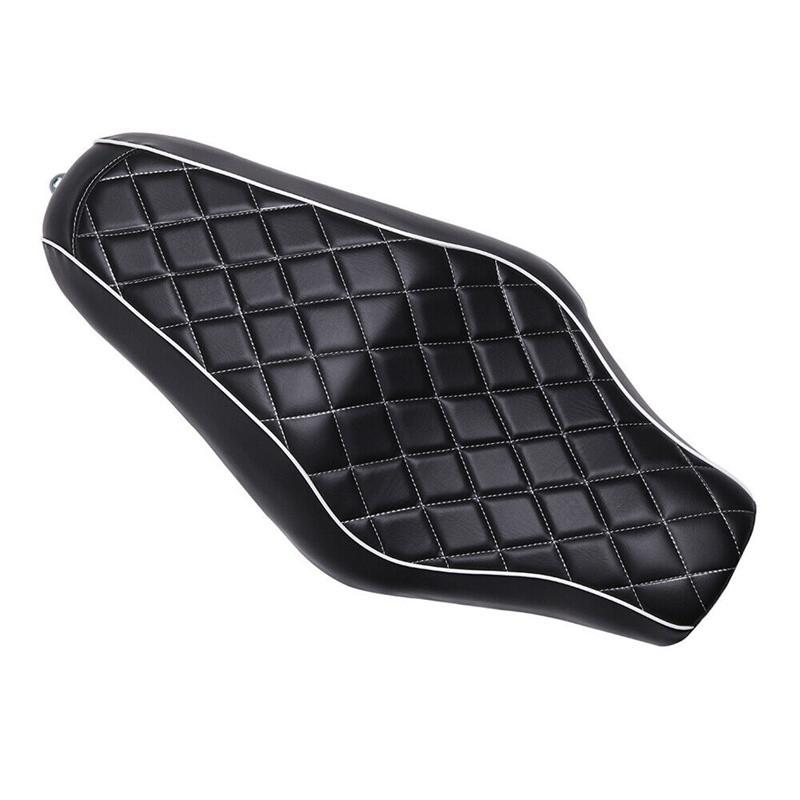 Motorcycle Front Driver Rear Passenger Two Up Leather Seat Cushion for Harley Davidson Sportster Iron 883 SuperLow 1200T