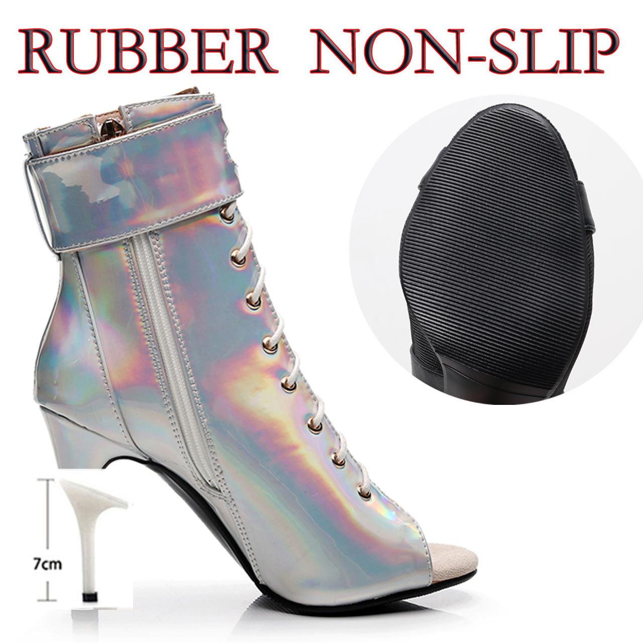 

Сапоги, роскошные женские удобные дышащие туфли для выпускного вечера, уличные сексуальные латинские туфли на шпильках, тапочки на высоком каблуке для бальных танцев 39