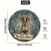 Happy Dayz Rabbit Metal Sign Vintage Farmhouse Wall Decor Rustic Tin Art for Home Living Room Bedroom Garage