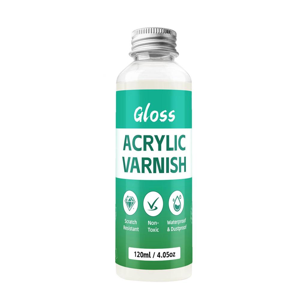 Gypsum Doll Acrylic Paint Varnish - Water-Based, Glossy, Dustproof Finish for DIY Oil Painting.