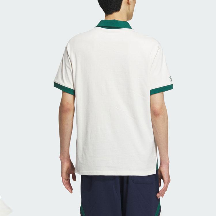 Adidas Originals Disney Dumbo Sportswear Embroidered Logo Colorblock Polo Shirt Unisex Tops White IN1075
