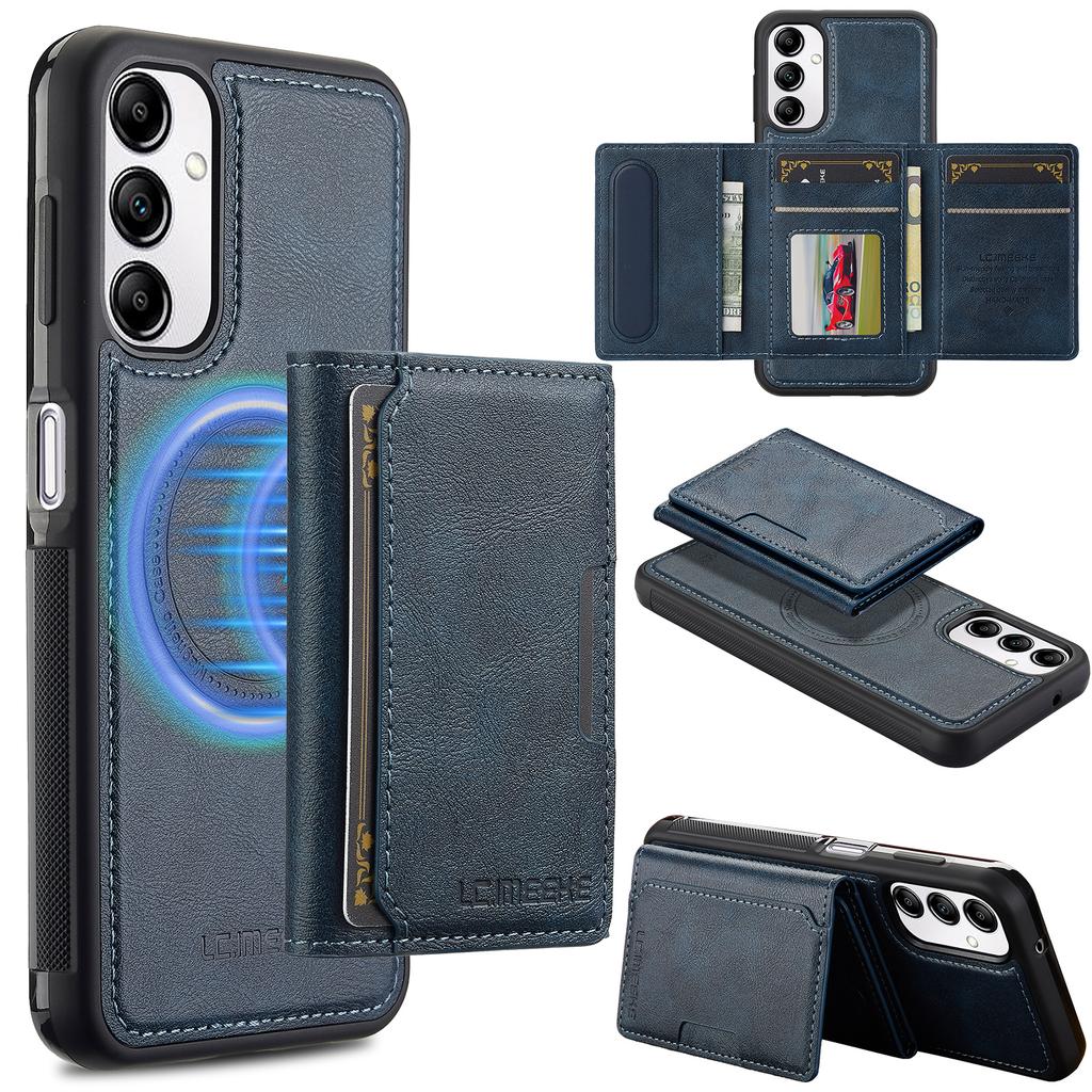 For Samsung Galaxy A54 5G Magnetisk Telefondeksel Lær Bakdeksel med Avtakbar Kortholder
