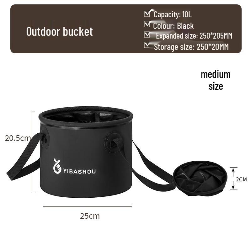 Outdoor Portable Folding Water Bucket Medium