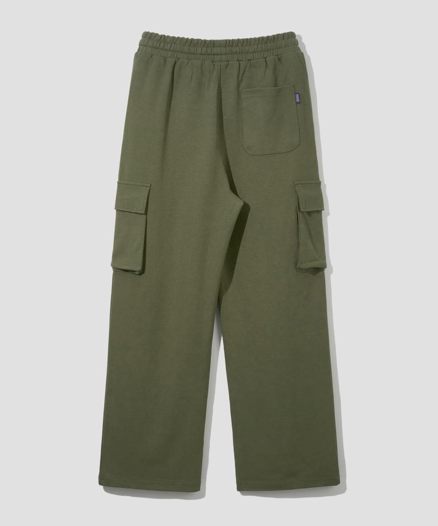 AGOD Single-Pleat Cargo Sweatpants [Khaki]