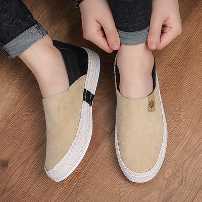 Men's Shoes Summer Breathable Casual Shoes Lazy One-pedal Foot Cover Old Beijing Cloth Shoes Linen Soft-soled Fisherman Shoes