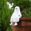 Scene Prop Resin Halloween Ghost Figurine Cartoon Decorative Small Sculpture Funny Ghost Ornament Windowsill Decoration