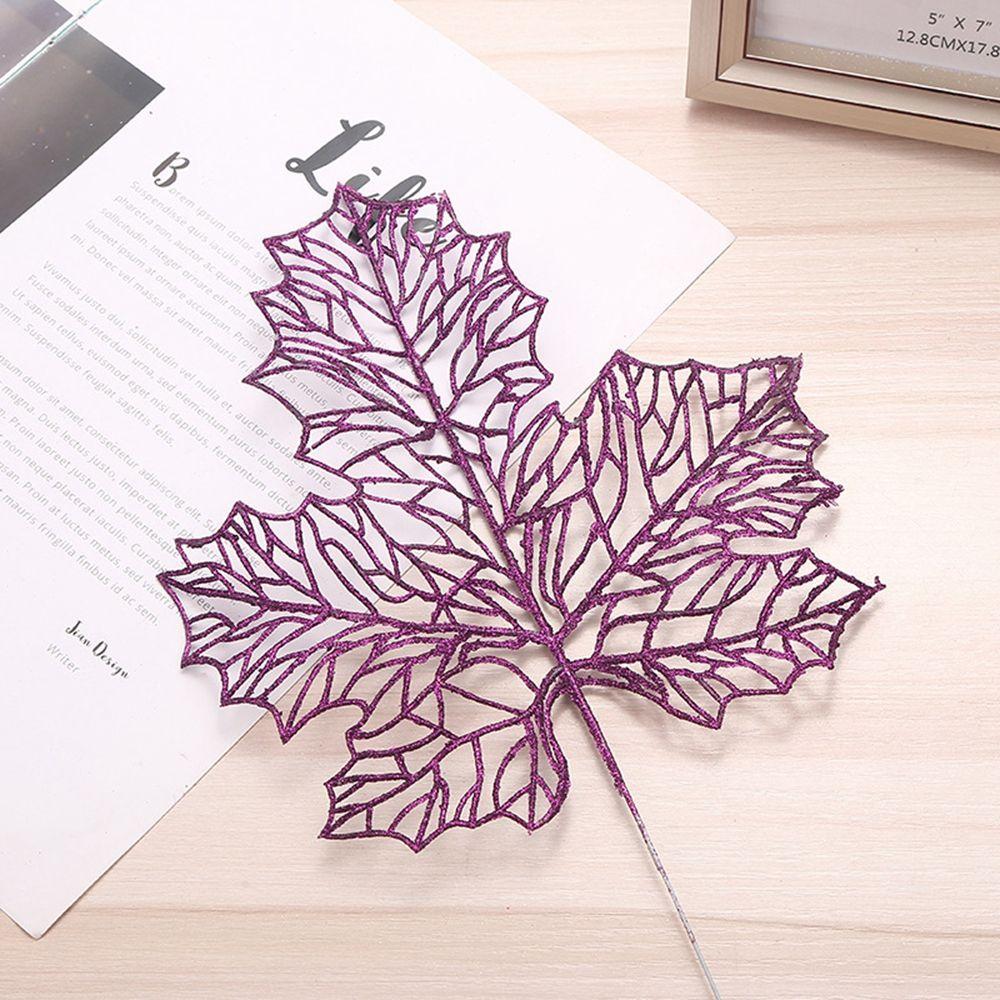 Wedding Home Glitter Glitter Leaves Christmas Tree Decor Artificial Flower Christmas Decorations
