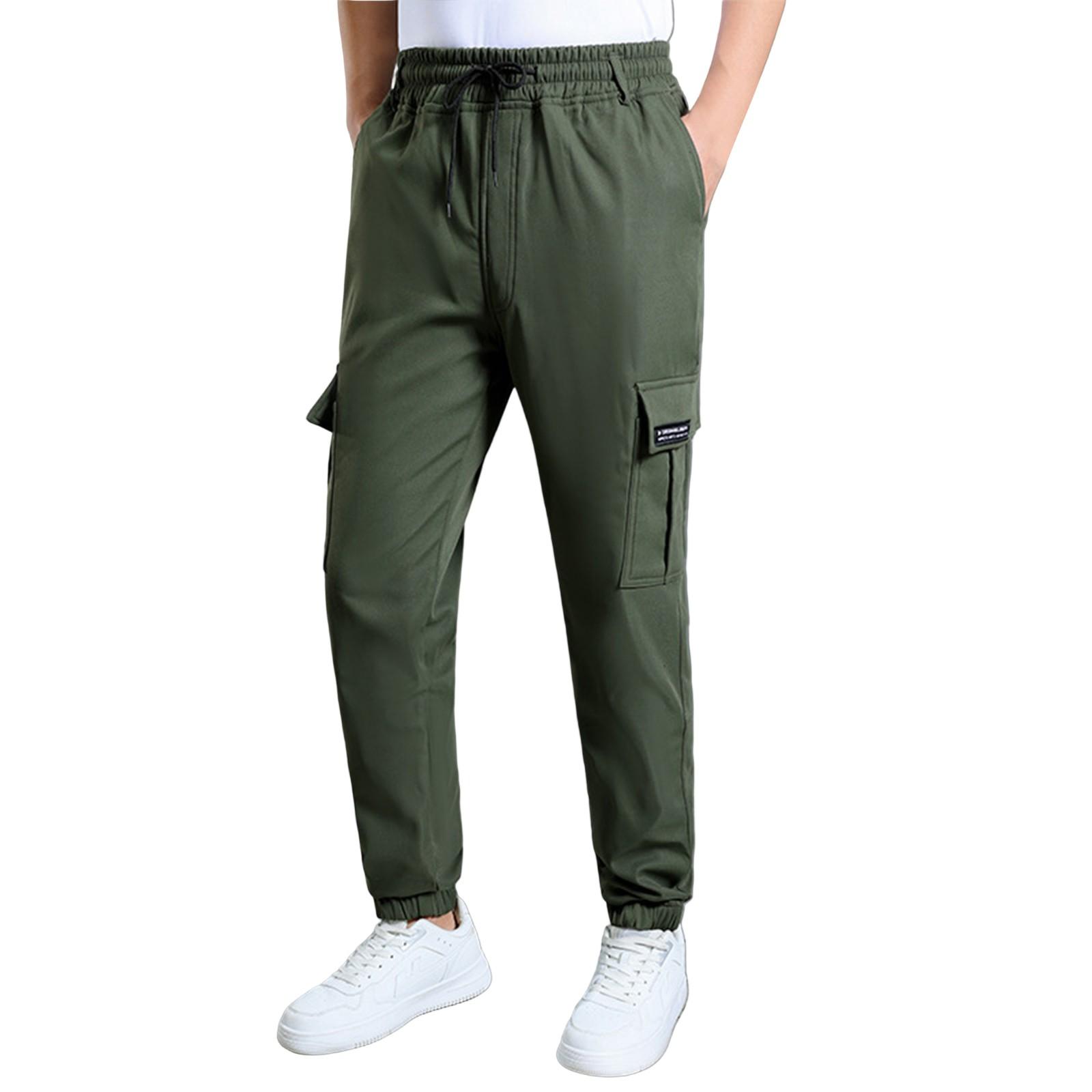 

Чоловічі штани-карго Спортивні водонепроникні спортивні штани великих розмірів для походів 190 зелений