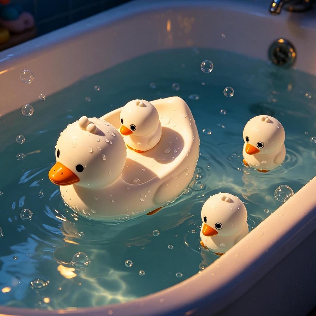 Goose Bath Toy For Kids 4 Pieces Floating Goose Bath Toys For Summer Swimming Pool Water Play Bathroom Shower Birthday