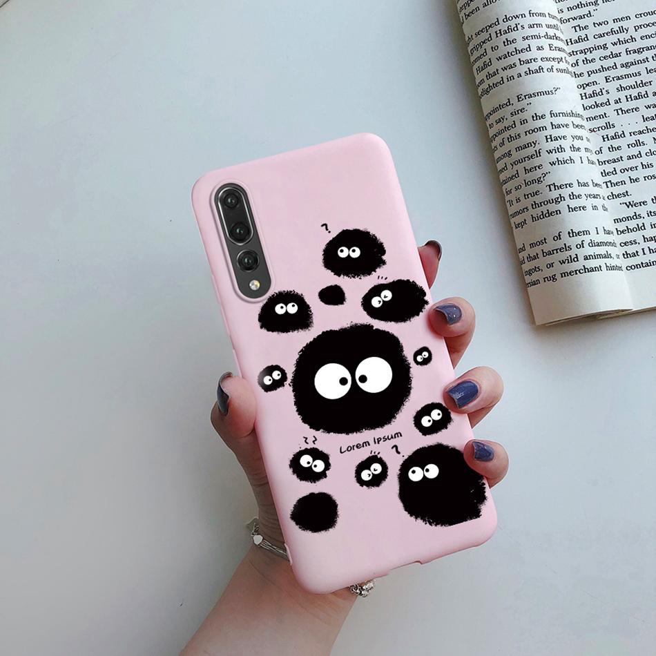 For Huawei P20 Pro Case Matte Cover Cute Cat Cartoon Flower Soft Silicone Phone Cases For Huawei P20 Pro P 20 20Pro P20Pro Case