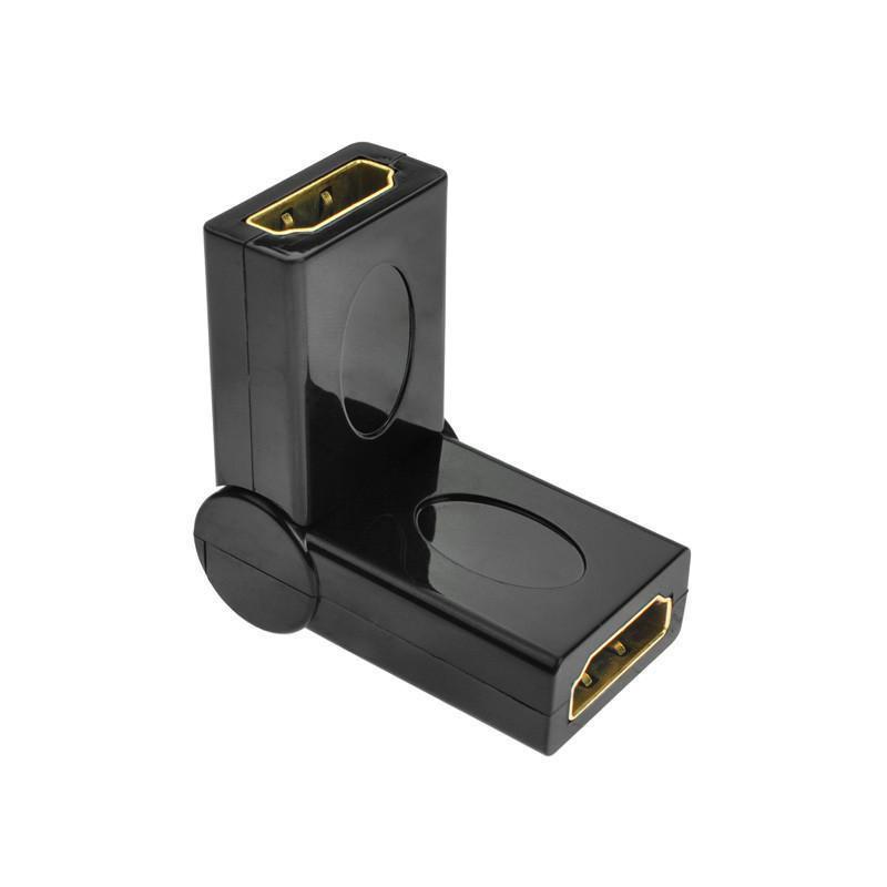 

Yongwei Gold-Plated HDMI Female-to-Female 180° Rotating L-Shaped Adapter