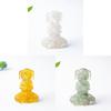 Zen Sitting Dog Resin Art Desk Decor Handmade Crystals For Meditation Gift