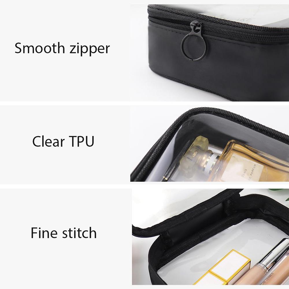 Women Clear Makeup Bag,Waterproof Toiletry Bag, Carry on Makeup Bag, Toiletry Brush Organizer Pouch, PVC Travel Make Up Kit Bags