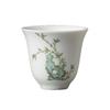 Magnolia White Porcelain Gongfu Tea Tasting Cup - Exquisite Small Ceramic Guest Cup