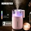 Portable Air Humidifier, 2 Mist Modes, 7 Color Light, 180ml, for Home Office Car Cool Mist USB Humidifier