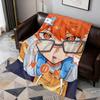 Anime Manga Cool Cute h-Haikyu Hinata Kageyama Soft Warm Plush Blanket Dorm Sofa Living Room Pet Hogar Bedroom Gift Home Flannel