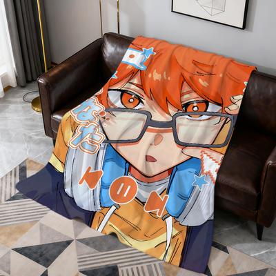 Anime Manga Cool Cute h-Haikyu Hinata Kageyama Soft Warm Plush Blanket Dorm Sofa Living Room Pet Hogar Bedroom Gift Home Flannel