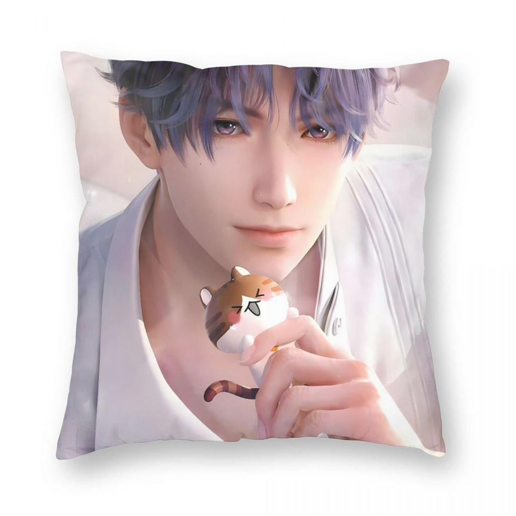Love And Deepspace Rafayel Pillowcase Printed Fabric Cushion Cover Gift Pillow Case Cover Home Zipper 40*40cm