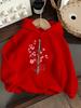 Sakura BlossomSwordGray Scale Autumn Girl Winter Fashion Casual Sweatshirt Hoodie, Fashionable Sports Print Sports Outdoor