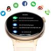 Kvinners DR16 Smartklokke: Rund skjerm, Doble stropper, Bluetooth-musikk, Helsefunksjoner, IP67 vanntett.