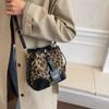 Leopard Small PU Leather Women Bucket Crossbody Bags Fall Designer Shoulder Bag Luxury Ladies Handbag Lady Trend Tote