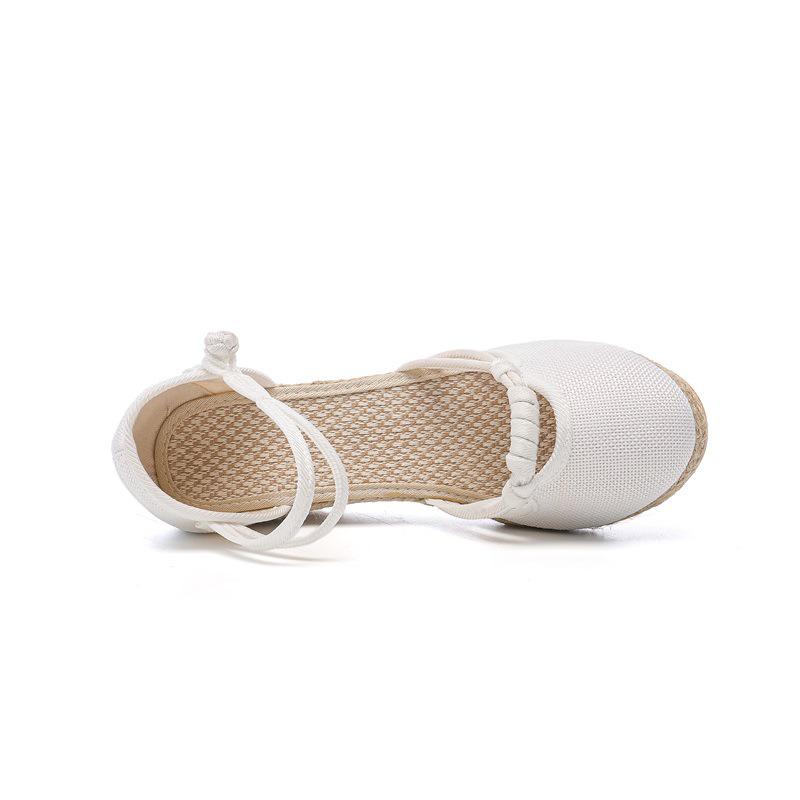Women's Summer 2025 Slope Heel Roman Sandals - European & American Style