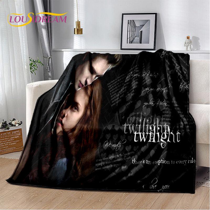 Twilight Saga HD potištěná měkká plyšová přikrývka, flanelová přikrývka do obývacího pokoje Ložnice Pohovka Piknikový potah pro děti