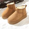 Real Sheepskin Wool Low-cut Warm Comfortable Shoes Women Fashion Short Shoes  New Winter Warm Boots Fur Ladies Snow Boots