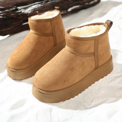 Echte Schafwolle Niedrig geschnittene Warme Bequeme Schuhe Damen Mode Kurze Schuhe Neue Winter Warme Stiefel Pelz Damen Schneestiefel