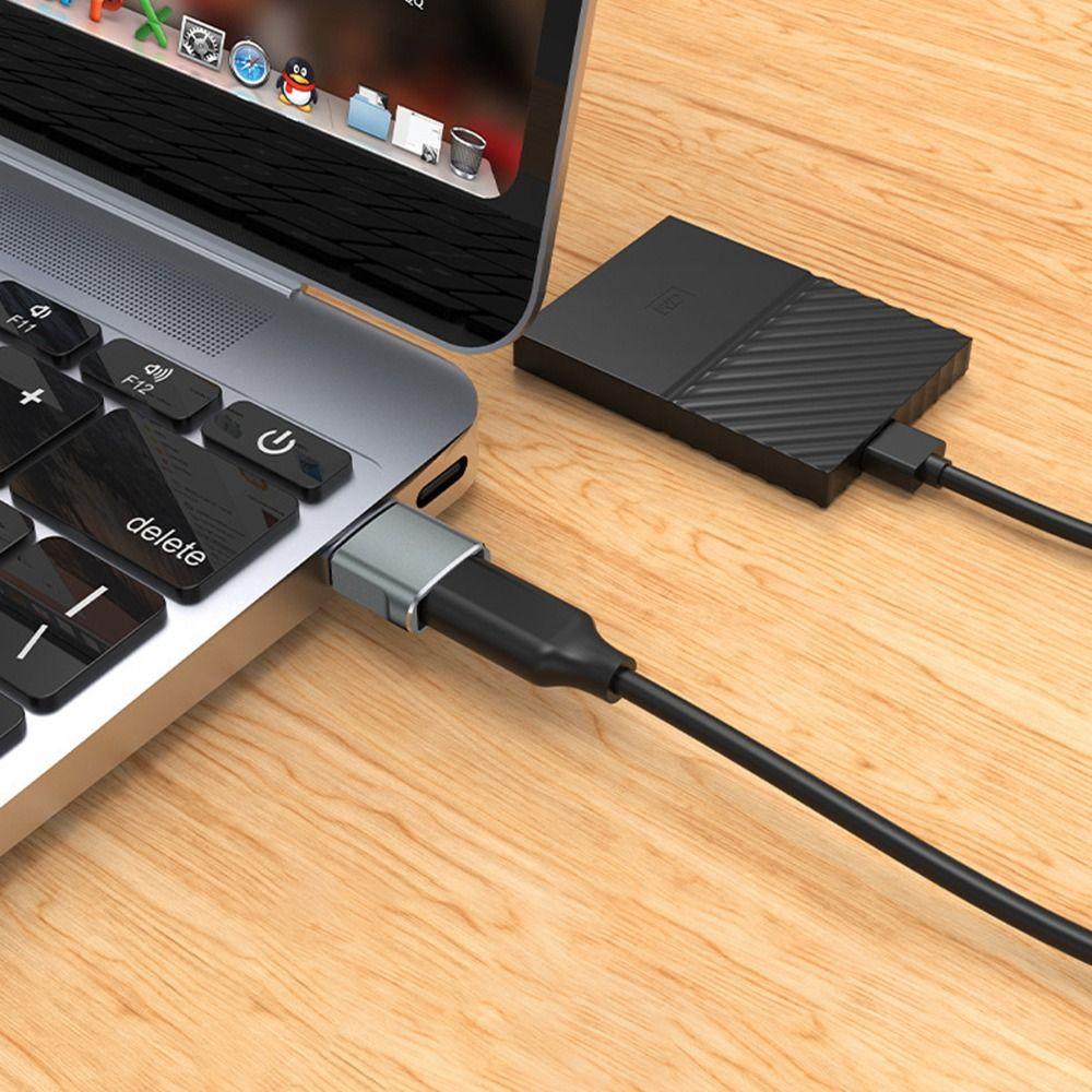 Černý zásuvkový adaptér USB typu C USB 2.0 Adaptér USB typu C samec USB-C OTG konvertor pro port typu C