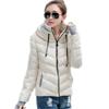 Female Winter Warm Parkas Solid Color Full Sleeve Cotton-Padded Thickening Slim Outerwear