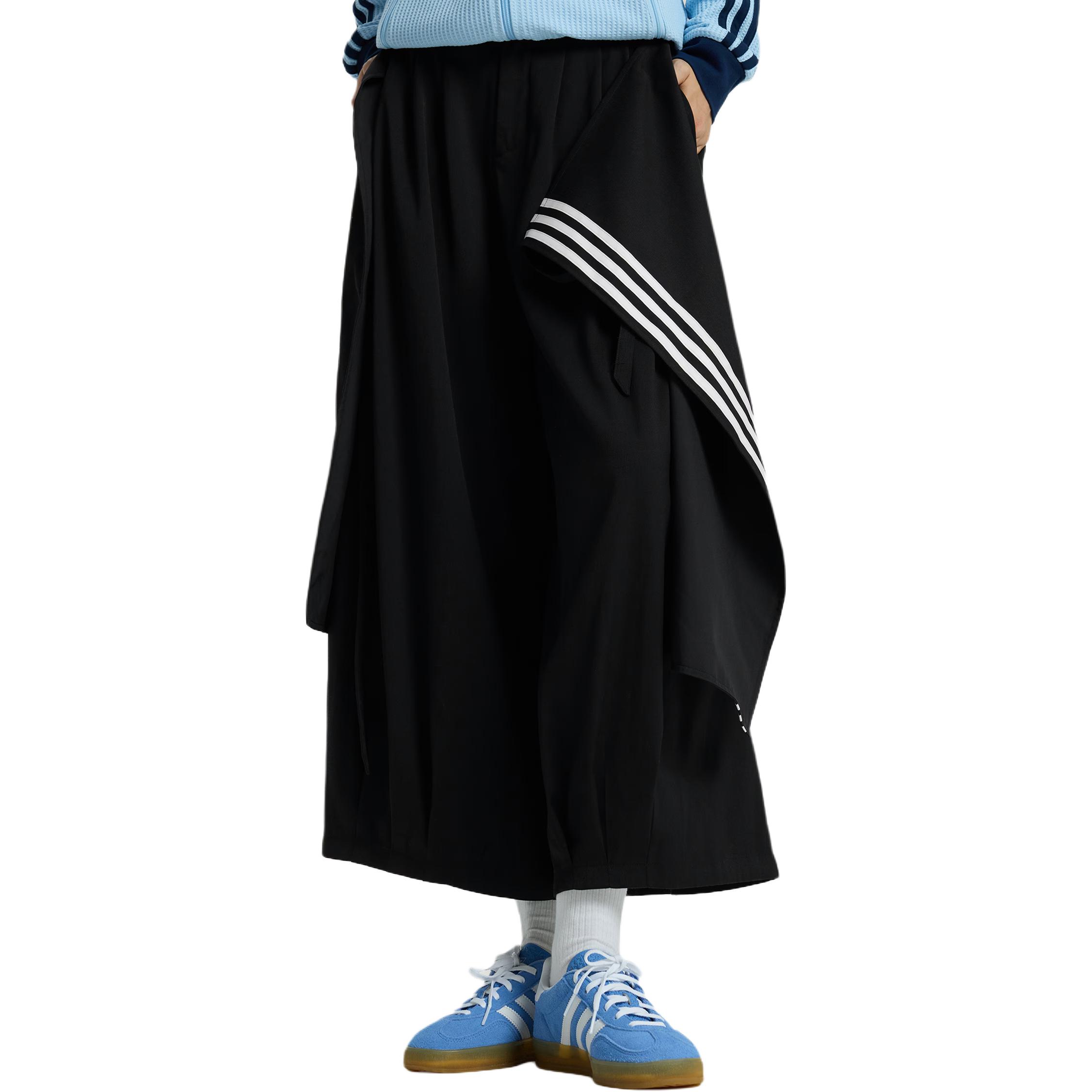 Adidas Originals Premium 3-Stripes Loose Woven Casual Track Pants Women Black KS5334 XS