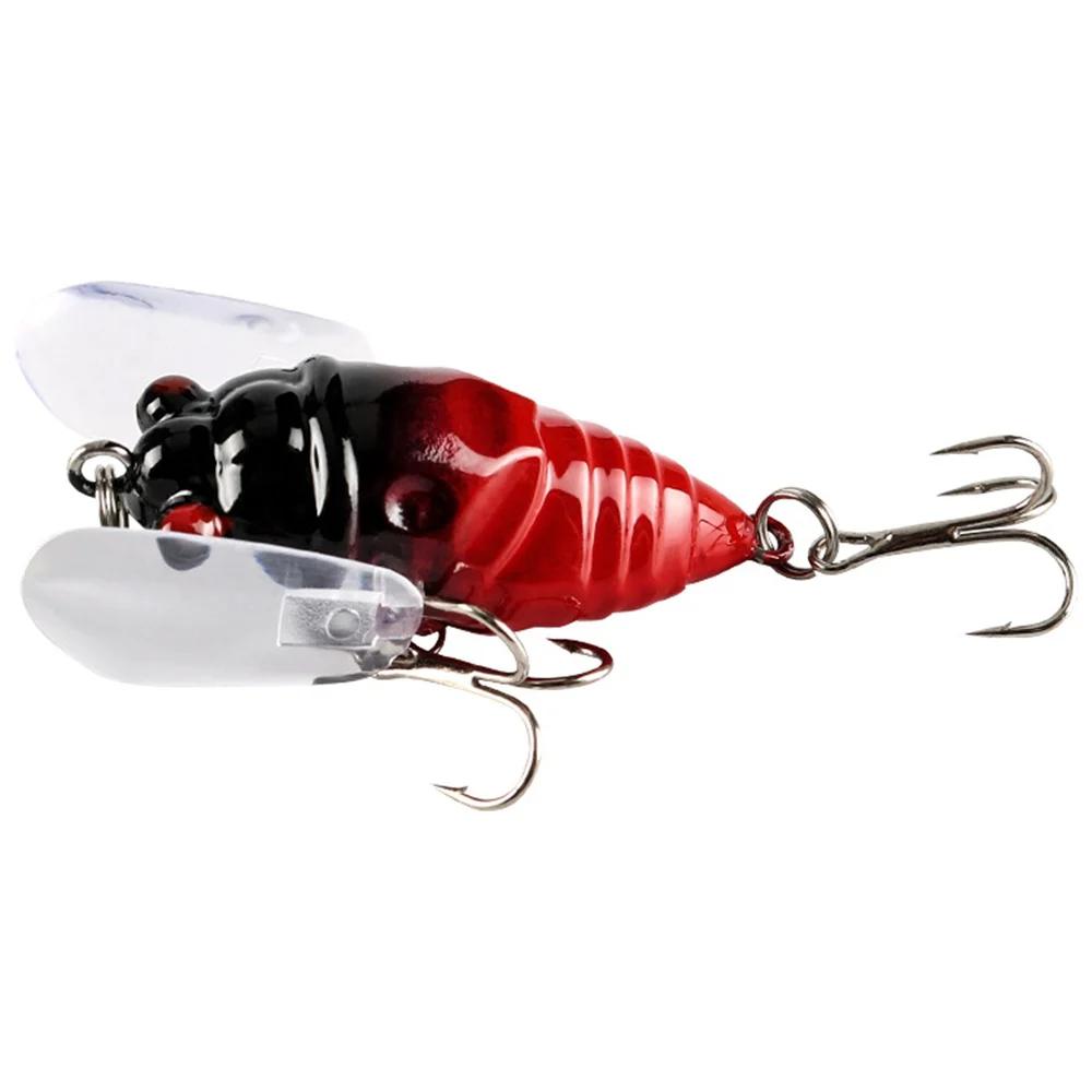 Cicada Imitation Soft Bait with Fluttering Wing Surface Lure for Bass Snakehead Topwater Fishing Topwater Popper for Freshwater Saltwater Fishing