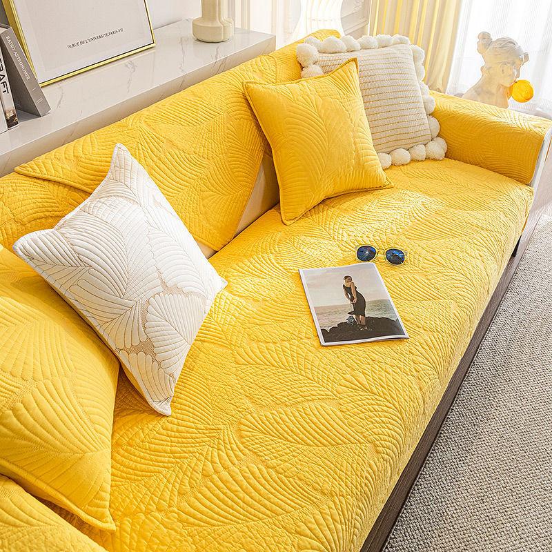 

Nordic Minimalist Solid Color Sofa Cushion Four Seasons Cotton Fabric Non-slip Seat Pad Universal Winter Modern Sofa Cover 70 x 70cm