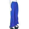 Women's Plus Size Solid Color Straight Leg Work Pants Pocket Elastic High Waist Casual Pants