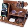 Solid Wood Multi-functional Desktop Charging Mobile Phone Stand
