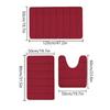 Three Piece Toilet, Bath Floor Mat, Shower Mat, Bath Absorbent Mat, Non Slip Carpet, Soft and Comfortable, Laundry Room.