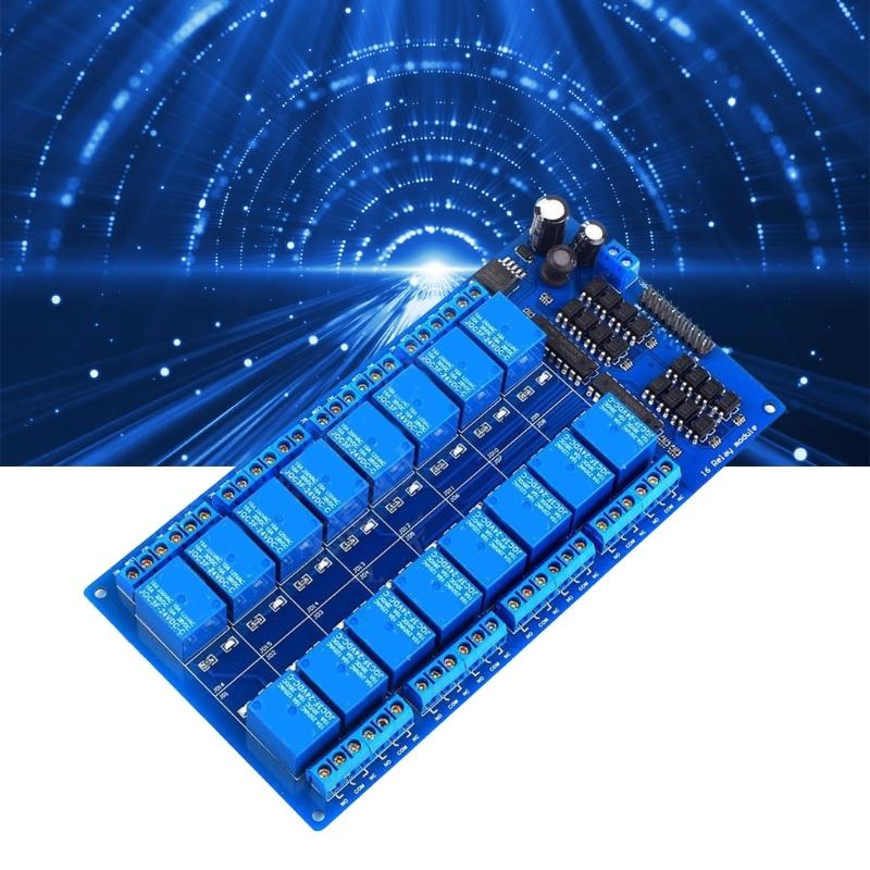 Relays Module Board 16 Channel 24V  Power Supply with Optocoupler Isolation for MCU and PLC