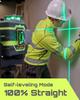 LASGOO Green Beam Laser Cross Line for Architectural and Painting 5200mAh Rechargeable Magnetic Rotating Stand Included LG-3DM Level, Self-Leveling
