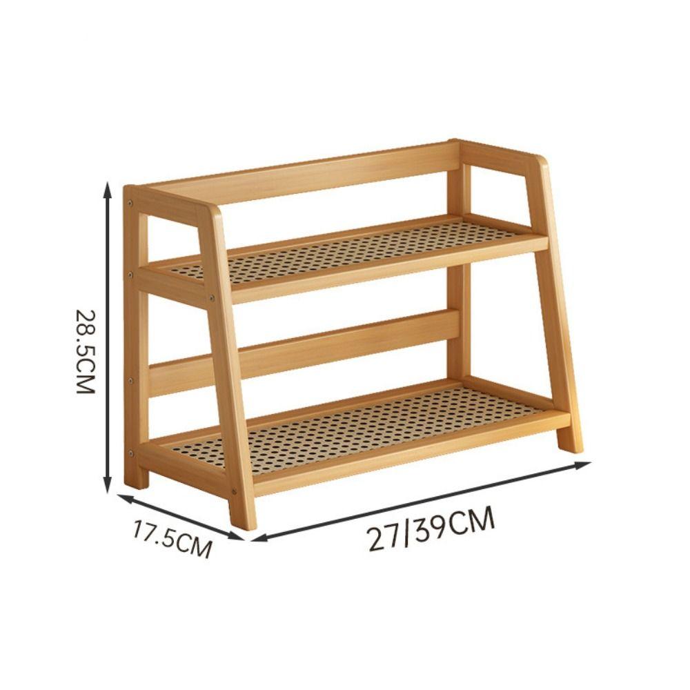 Multipurpose Wooden Storage Shelf 2 Layer Kitchen Rack New Countertop Organizer