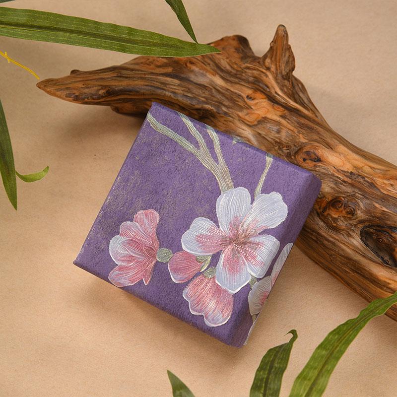 1Pc Rectangle Practical Cardboard Gift Printed Antique Style Packaging Box Hair Accessory Box Jewelry Box