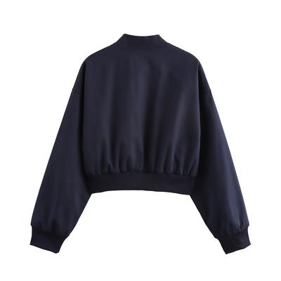 Autumn New Women's Clothing, European and American Style French Design Fashionable Versatile Baseball Jersey, Short Shoulder Width Jacket