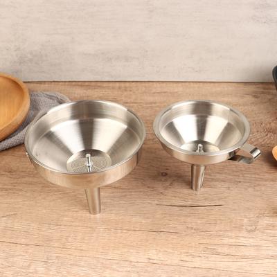 Stainless Steel Metal Funnel For Canning Kitchen Tools Kitchen Accessories Wide Mouth Funnels Bar Wine Beer Oil Flask Funnel