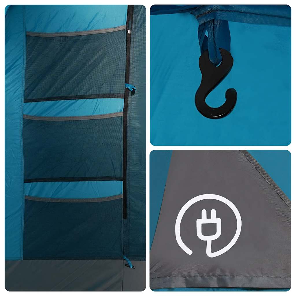 Family Tent for 6 Persons Blue Waterproof