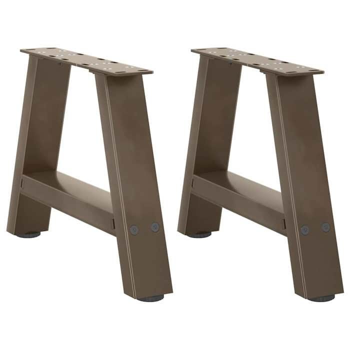 VidaXL Pieds de table basse en forme de A, 2 pièces, 30 x (30-31) cm, acier 4012811