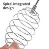 Stainless Steel Spring Whisk Handheld Butter Eggs Mixer Hand Push Stir Blenders with Long Handle Milk Frother Enduring