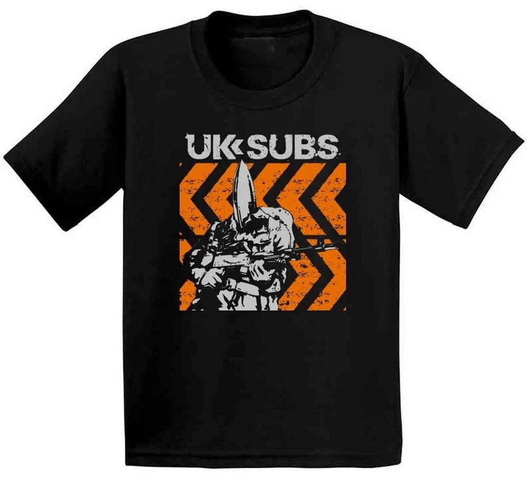 U.K Subs Band Punk Rock Retro Black Cotton S-5XL T-shirt CL193